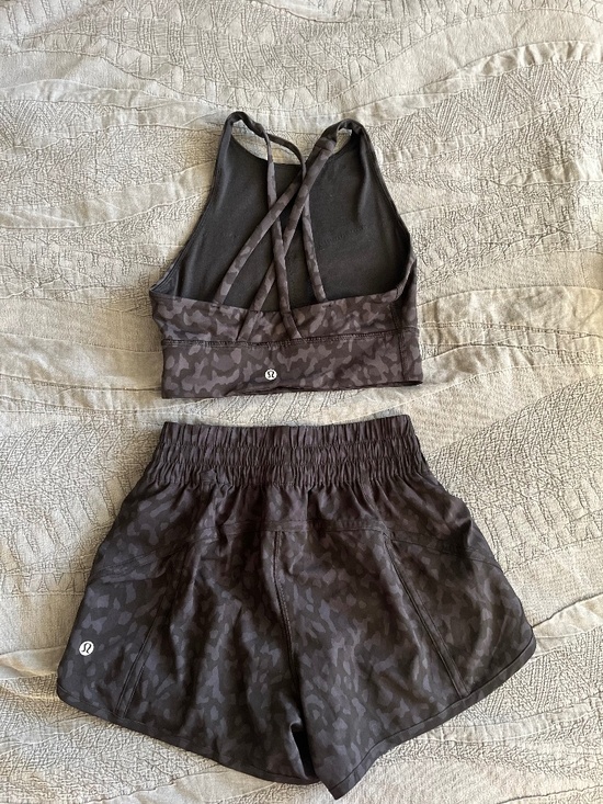 Lululemon track that shorts energy bra set size 4 matching comfy casual - Picture 1 of 3